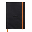 Notebook A5 Rhodiarama, 80 file, hartie ivory, dictando, negru - Compact si Versatil, Ideal pentru Notite si Jurnal