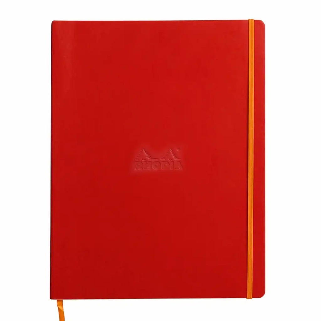 Notebook Rhodiarama A4+, 80 file, Ivory Dictando, Rosu - Calitate Superioara si Design Durabil
