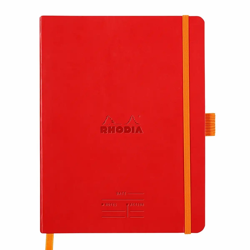 Agenda Meeting Book A5+ Rhodiarama, 80 file, rosu - Organizare eleganta pentru intalniri efficiente