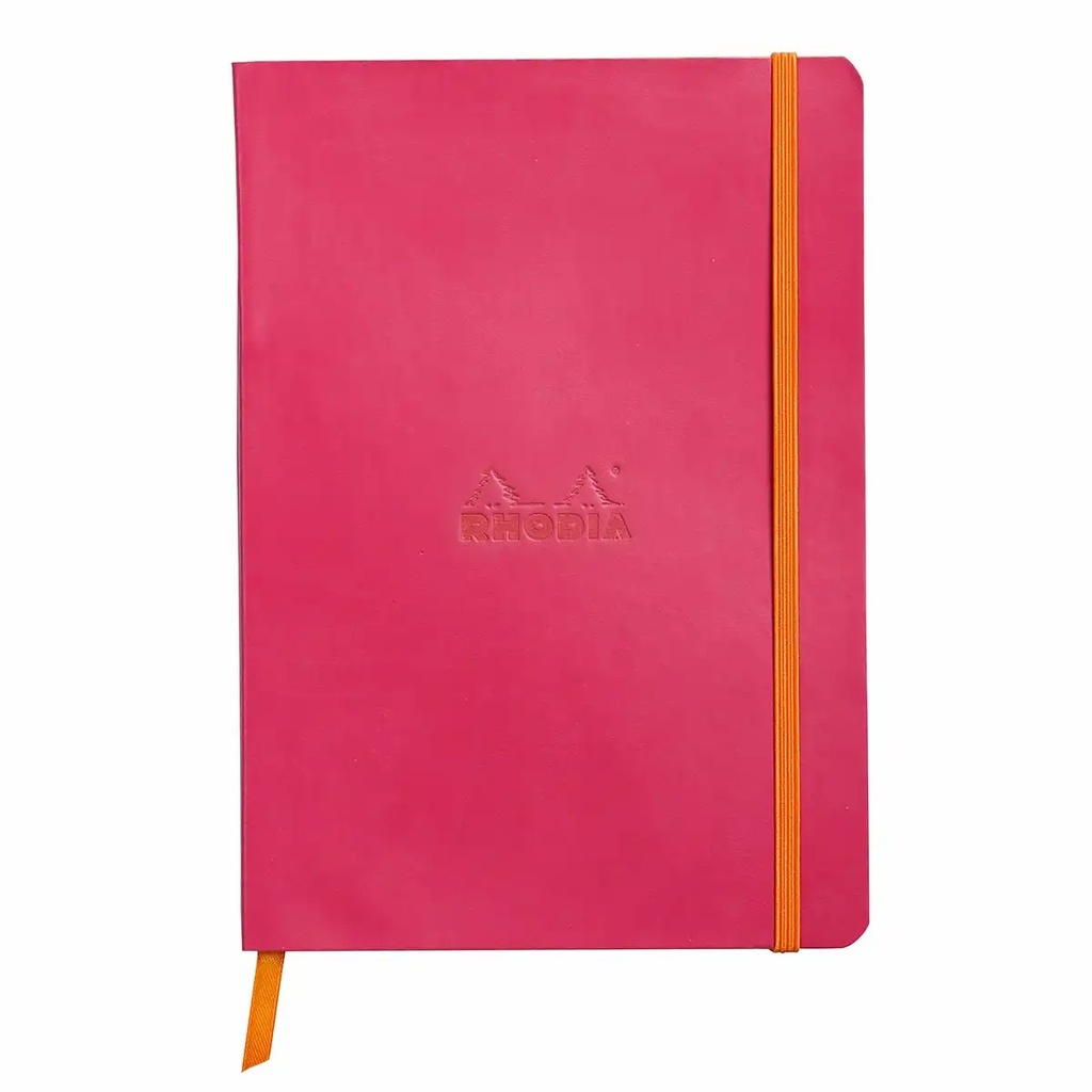 Notebook A5 Rhodiarama, 80 file, ivory, dictando, roze - Calitate Premium si Eleganta intr-un Format Portabil