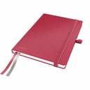 Caiet de birou Leitz Complete A5 Dictando, Coperta Rosie, Banda Elastica, 100g/mp, Certificare FSC