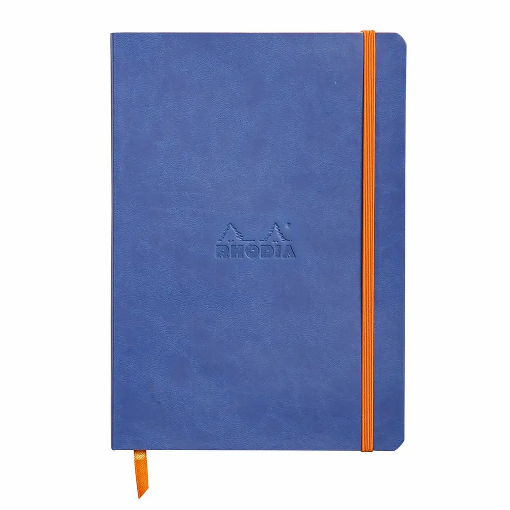 Notebook A5 Rhodiarama, 80 file, hartie ivory Dictando, Safir - Compact si Versatil, Ideal pentru Notite si Jurnal