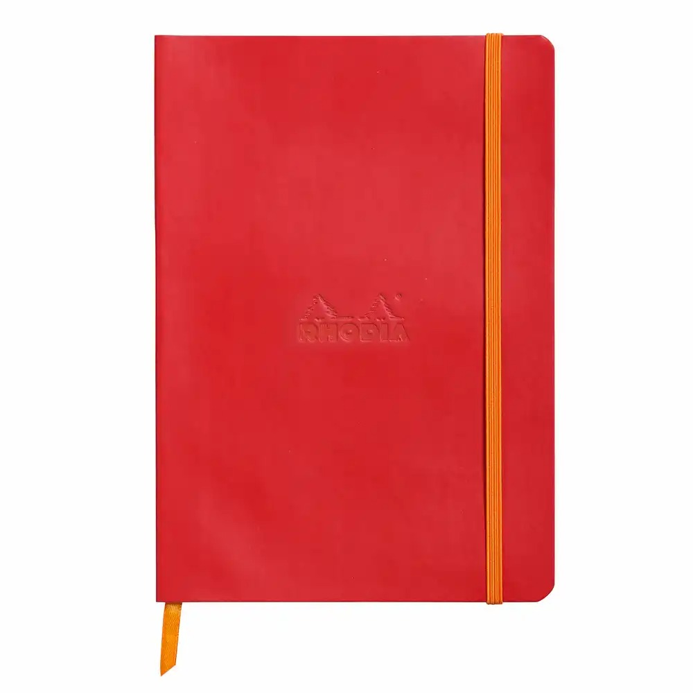 Notebook A5 Rhodiarama, 80 file, ivory, dictando, rosu - Ideal pentru Notite si Jurnal, Calitate Premium