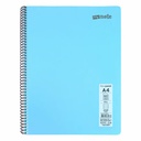 Caiet cu spirala Mynote A4, 60 file, liniatura dictando, coperta PP pastel, mix 8 culori