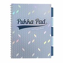 Caiet A4 cu spirala si separatoare Pukka Pads PBG, 200 file, matematica, albastru deschis, ideal pentru elevi si studenti