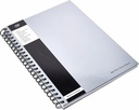 Caiet A4 cu spirala si microperforatii Pukka Pads dictando, 160 pag, argintiu - ideal pentru notite organizate