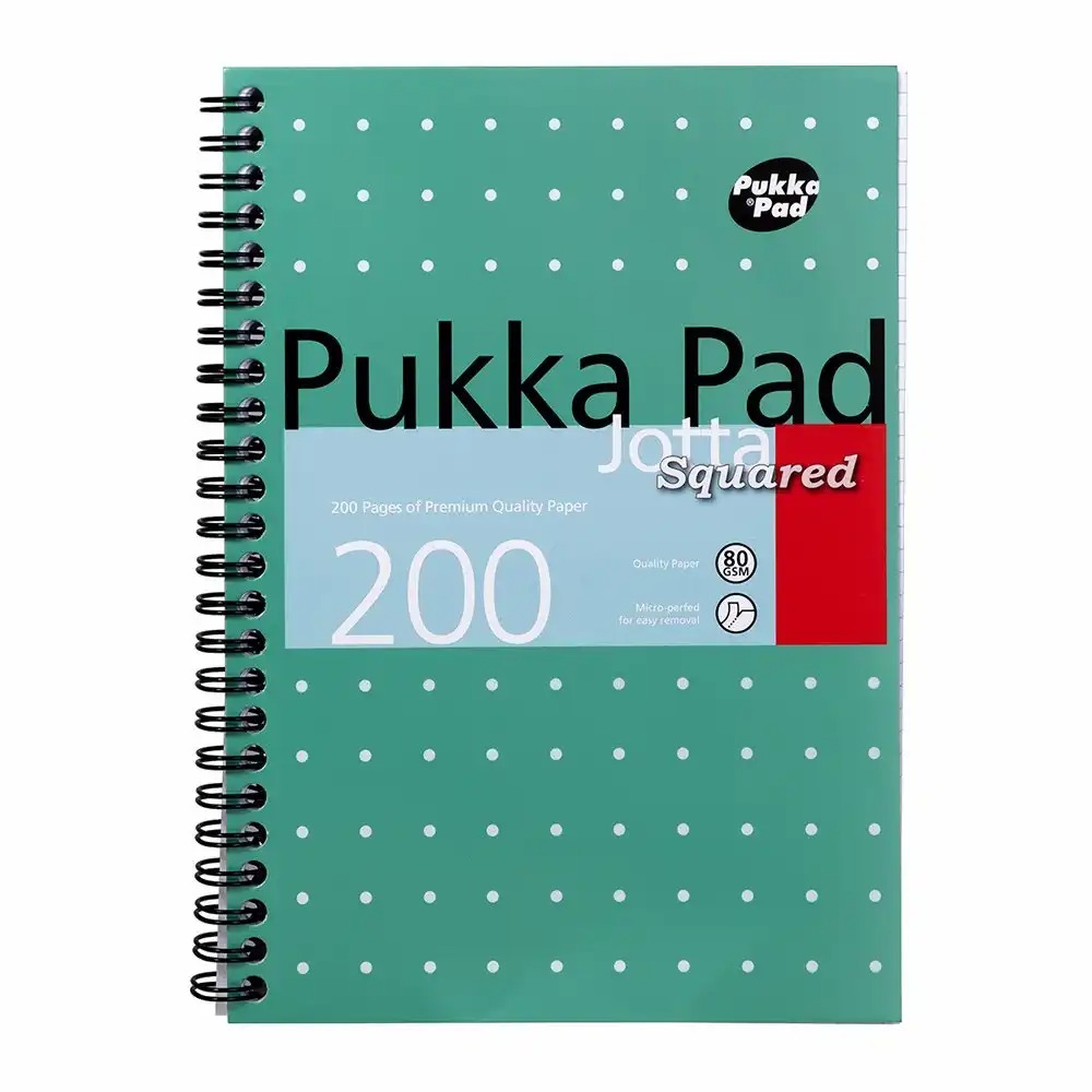Caiet A5 cu spira Pukka Pads Metallic Jotta, 200 pagini, design metallic eleganta