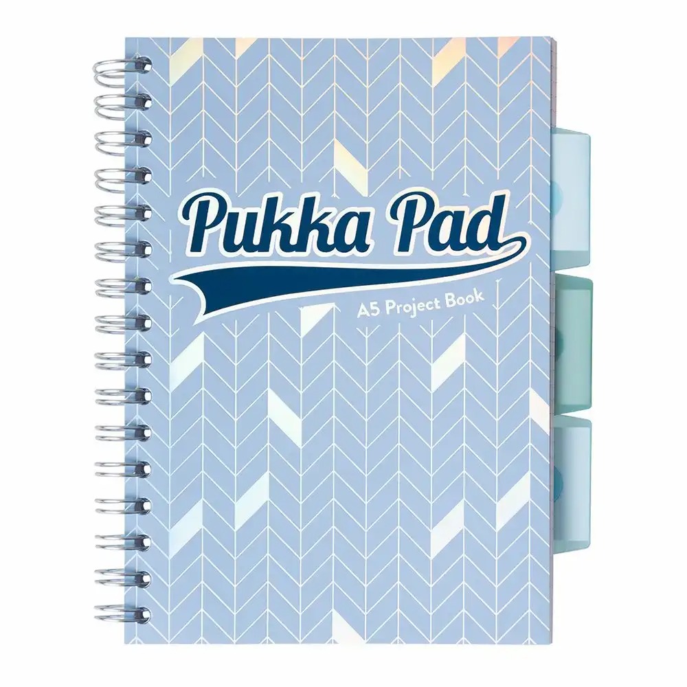 Caiet A5 Pukka Pads PB Glee, Matematica, Albastru Deschis, 200 file, cu Separatoare