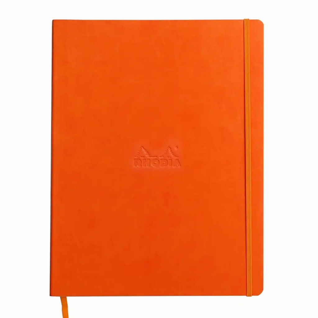Notebook A4+ Rhodiarama, 80 file, ivory dictando, tangerine - Calitate Premium pentru Scrieri Elegante