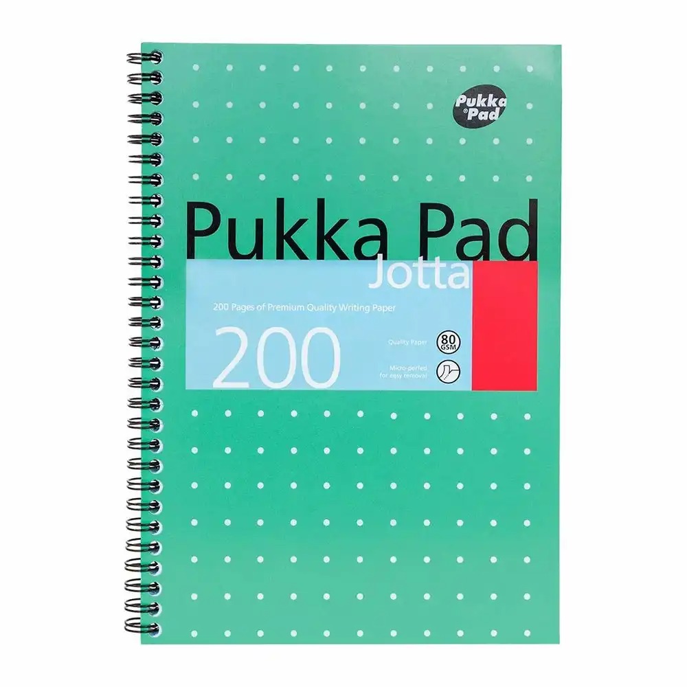 Caiet B5 cu spirala Pukka Pads Metallic dictando, 200 pagini, ideal pentru notite extinse