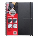 Caiet cu spira Miquelrius Evolution A5, matematica+vellin, 120 file, PP negru, rezistent si versatil