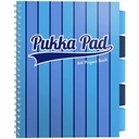 Caiet spiralat Pukka Pad Project Book Vogue, A4, 200 pagini, dictando, albastru - ideal pentru notite si proiecte