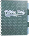 Caiet cu spirala si separatoare A4 Pukka Pads PB Glee dictando 200 pagini verde, ideal pentru organizarea eficienta a notelor