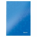 Caiet de birou Leitz WOW A5, Coperta Dura, Dictando, Albastru Metalizat, 80 coli, Hartie FSC, Design Modern
