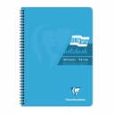 Caiet cu spira A4 EuropaGlossy Clairefontaine, 90 file, dictando turcoaz, hartie de inalta calitate