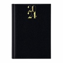 Agenda Artilux A5 datata, hartie ivory, coperta neagra, format finit, 352 pagini, tipar 2 culori