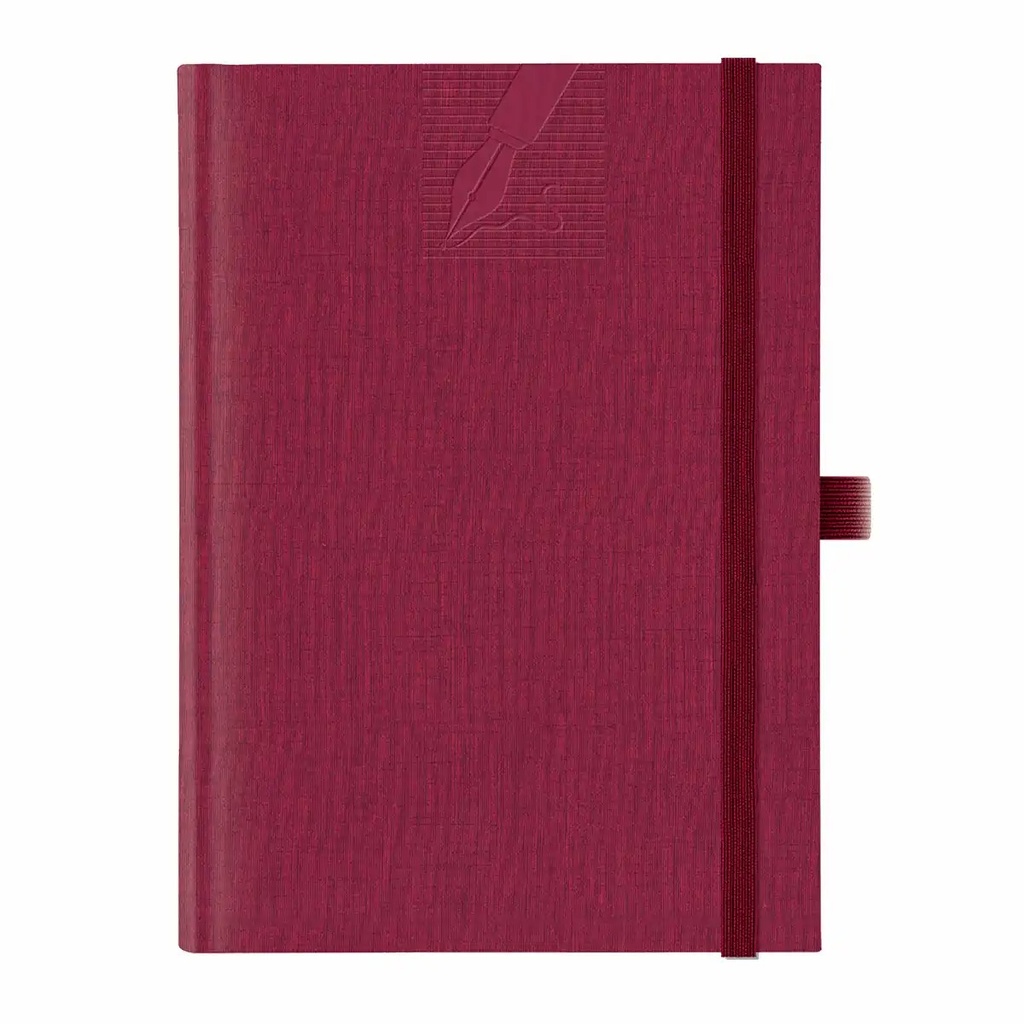 Agenda Furore A5, Nedatata, 224 pagini, Hartie Ivory, Bordeaux - Organizare eleganta si eficienta