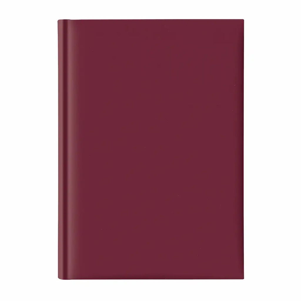 Agenda A5 nedatata, hartie offset alb, coperta bordeaux, 224 pagini, finisare de calitate,  flexibilitate si eleganta