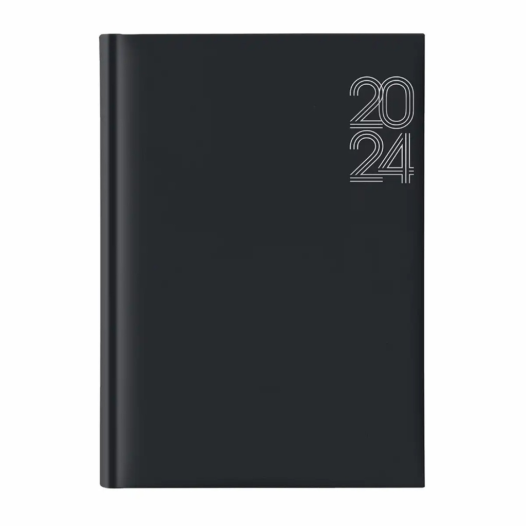 Agenda Artibest A5, Datata, 352 Pagini, Hartie Offset Alba, Coperta Neagra, Design 2 Culori
