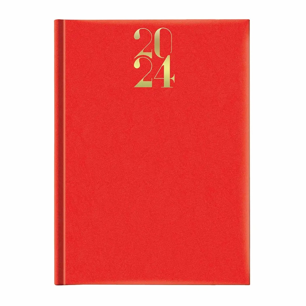 Agenda Artilux A5, Datata, 14,5 x 20,5 cm, Hartie Ivory, Coperta Rosie, 352 pagini