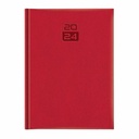 Agenda Dakota A4, Datata, 144 pagini, Hartie Ivory, Coperta Rosie