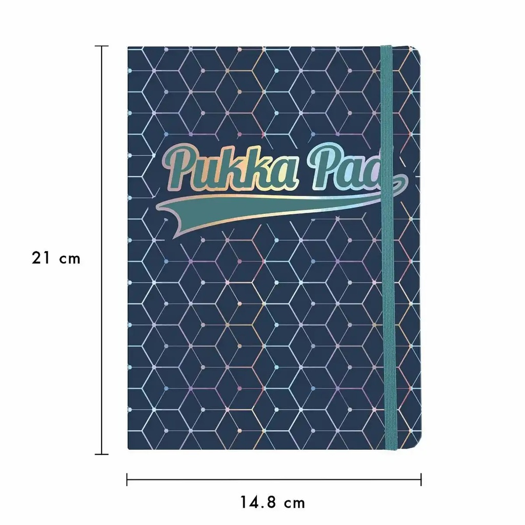 Agenda jurnal A5 Pukka Glee, Coperta Tare, 96 pagini, Albastru Inchis