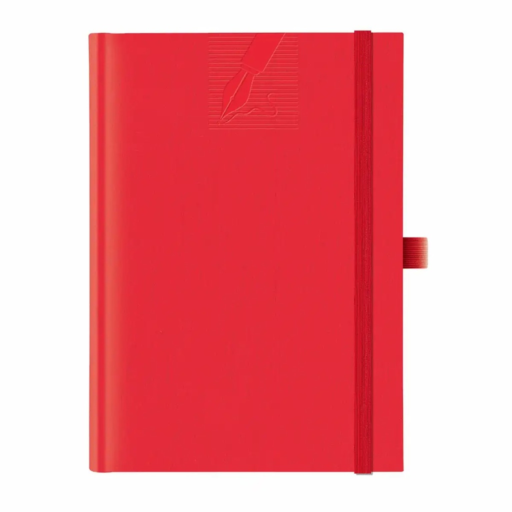 Agenda Furore A5, Nedatata, 224 pagini, Hartie Ivory, Rosu - Organizati-va cu Eleganta!