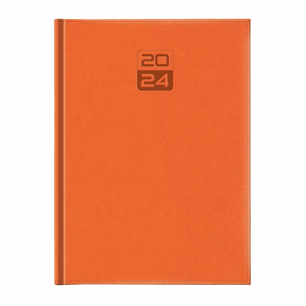 Agenda Dakota A4, Datata, Hartie Ivory, Coperta Orange, 144 Pagini, Finisare de Calitate