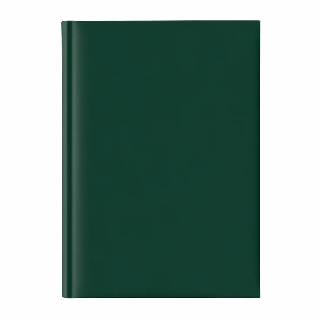 Agenda A5 nedatata, 224 pagini, hartie offset alb, coperta verde - Organizare flexibila si design proaspat