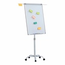 Flipchart magnetic mobil Office Products, cadru aluminiu, 70 x 100 cm, suprafata magnetica si de stergere uscata