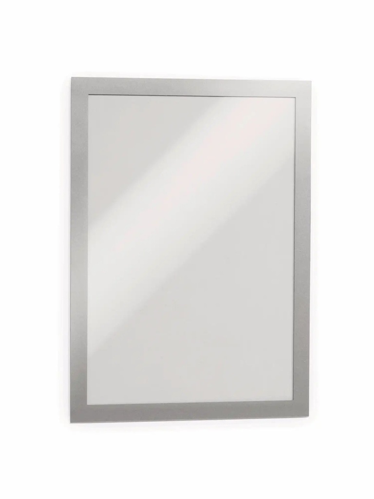 Display magnetic Durable Duraframe A4, argintiu, 2 buc/set, design magnetic si autoadeziv