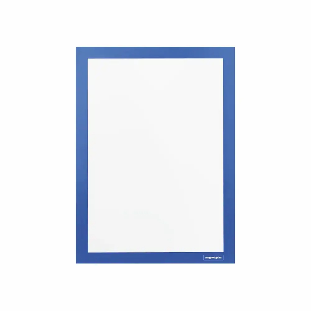 Set 5 foi magnetice Magnetoplan A4, rama albastra, solutie practica pentru afisare documente magnetice