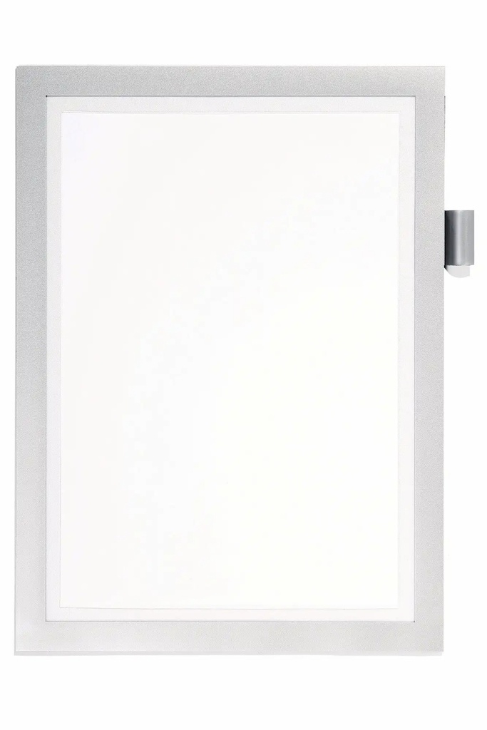 Duraframe magnetic Note, A4, gri, schimbare rapida a insertului, capacitate 5 coli, suport pix, pozitionare flexibila, spate autoadeziv, 1 buc/set