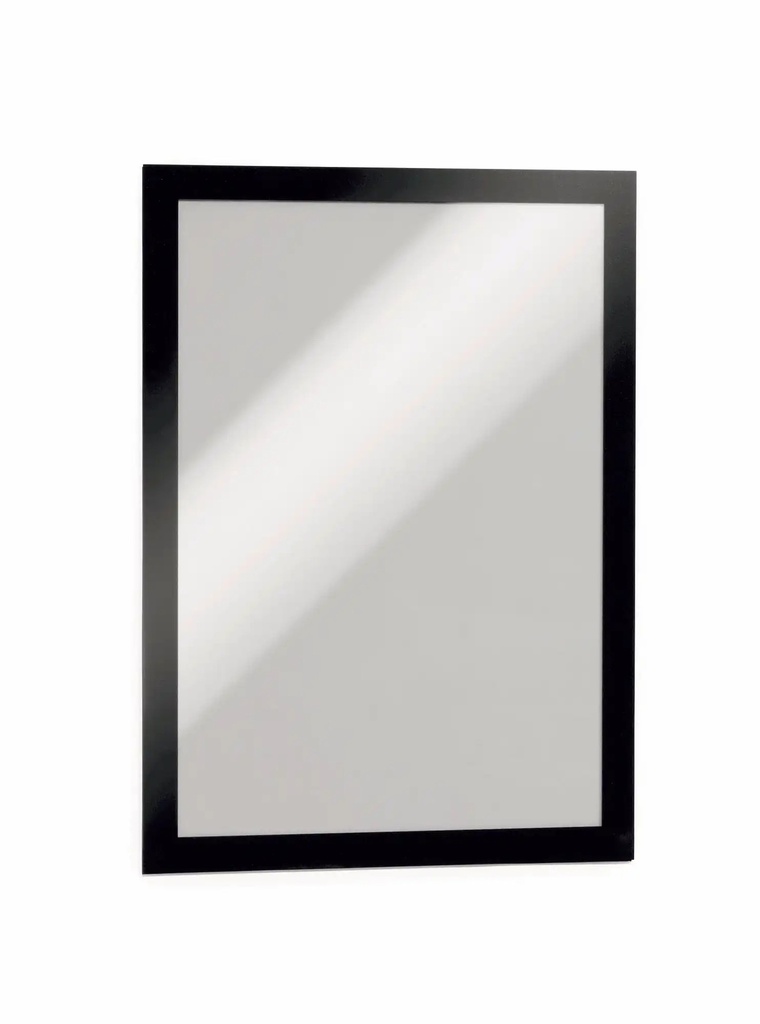 Set 2 bucati Display magnetic Durable Duraframe A4, negru, rame frontale magnetice, autoadeziv, reutilizabil