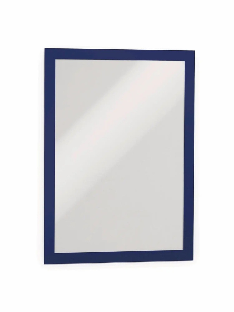 Display magnetic Durable Duraframe A4, albastru, 2 bucati/set, reutilizabil si usor de repozitionat
