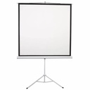 Ecran de proiectie pe trepied Lumi 200x200 cm, 112 inch, Alb Mat, Trepied Reglabil, Carcasa Otel, Ambalaj Rulat