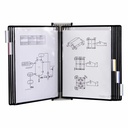 Kit complet Tarifold din otel pentru perete A4, 10 display-uri, negru - Organizare eficienta si rapida a informatiilor