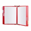 Kit complet Tarifold din otel pentru perete A4, 10 display-uri, rosu - Organizare eficienta si rapida a informatiilor