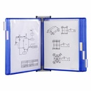 Kit complet Tarifold din otel pentru perete A4, 10 display-uri, albastru - Organizare eficienta si rapida a informatiilor