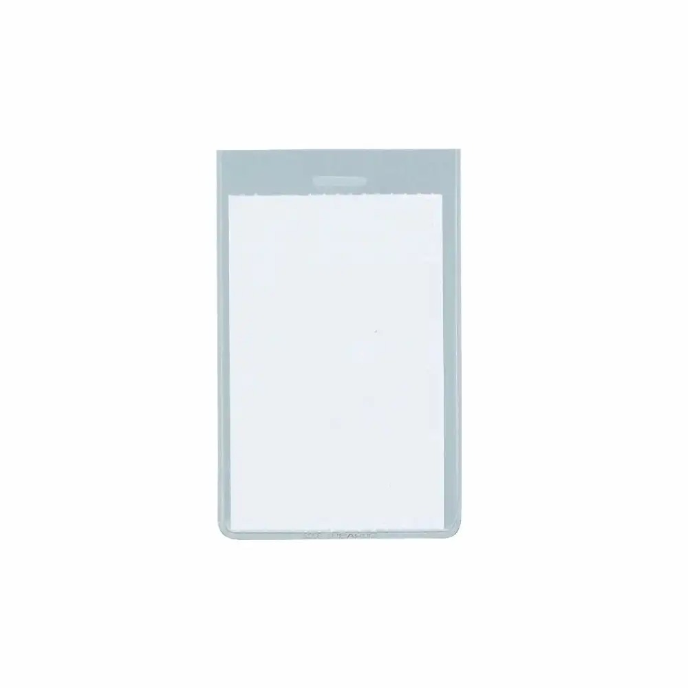 Ecuson vertical Flaro, PVC transparent, 63 x 85 mm, 50 bucati/cutie, identificare simpla si eleganta