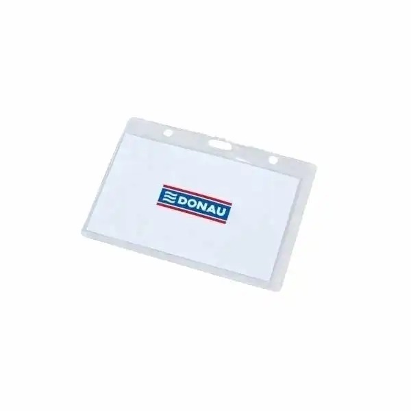 Ecuson orizontal Donau transparent 102 x 64 mm - Identificare eficienta si profesionala la evenimente