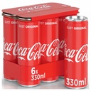 Bautura racoritoare Coca-Cola, 0.33 l, 6 sticle/bax, gust emblematic de cola, carbogazoasa