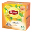 Ceai Lipton Negru cu infuzie de Lamaie, 20 plicuri/cutie, Aroma Proaspata, Calitate Premium