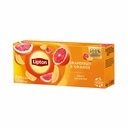 Ceai negru Lipton grapefruit si portocala, 20 plicuri - Arome naturale vibrante, simplu de preparat