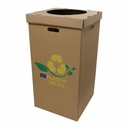 Cos carton colectare selectiva PLASTIC/METAL, 400x400x795 mm, ecologic,160L