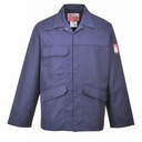 Jacheta Portwest Bizflame Pro navy, protectie la flacara, marimea M, certificata EN ISO 11612 si EN ISO 11611, fermoar din alama