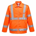 Jacheta Portocalie Hi-Vis RIS RT40, Marime L, Poli-Bumbac Durabil, Industria Feroviara
