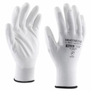 Manusi tricot poliester imersata Rock Safety, alb, marime 9, protectie EN 388:2016, 3121X