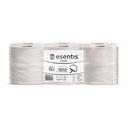 Hartie igienica Esentis Clean Mini Jumbo, alb, 2 straturi, economica, 12 role/ set