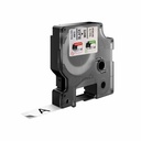 Banda Dymo D1, 12 mm x 7 m, Negru/Alb, Pentru Marcatoare DYMO Label Manager